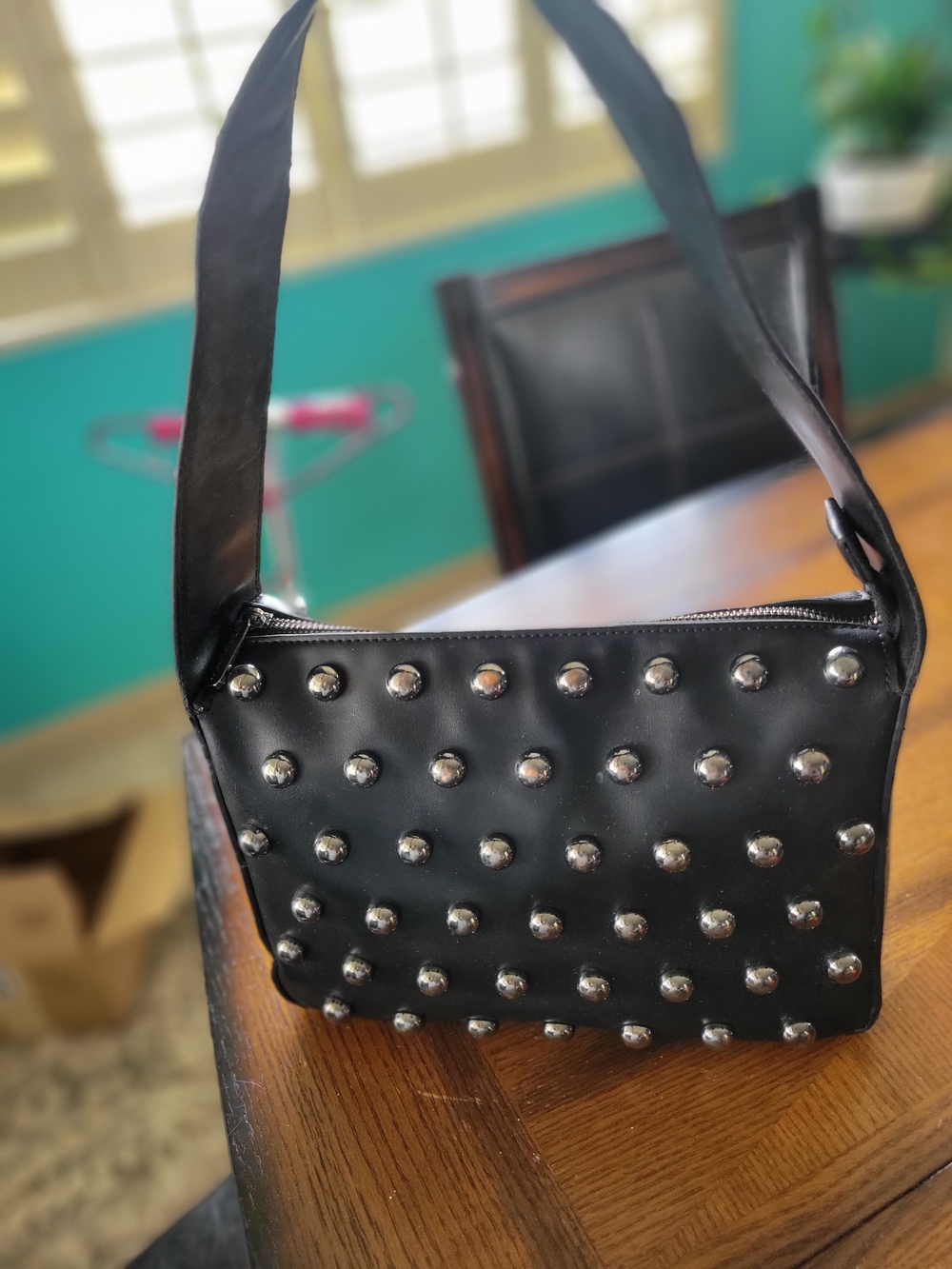 Bcbgeneration Black Studded Shoulder Bag - Sleek Everyday Carry